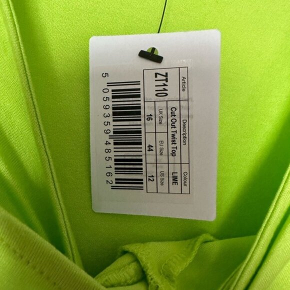Simply Be Lime Cutout Blouse NWT - Picture 3 of 5